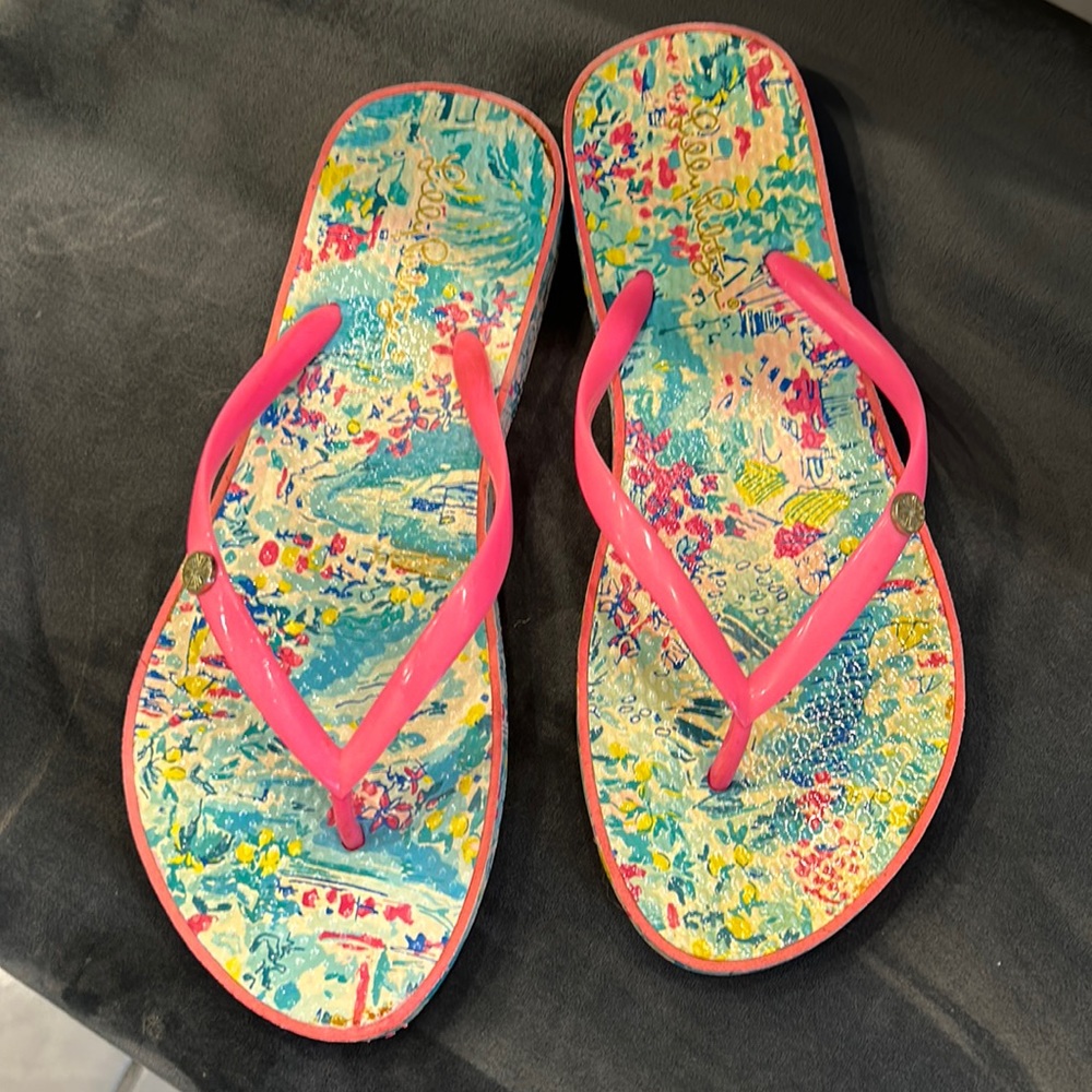 Lily Pulitzer flip flops